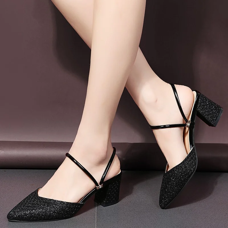Ladies Shoes 2023 Fashion Slingbacks Ladies High Heels Summer Toe-Covered Women's Sandals Pointed Toe Outer Wear Half Slippers
Ladies Shoes 2023 Fashion Slingbacks Ladies High Heels Summer Toe-Covered Women's Sandals Pointed Toe Outer Wear Half Slippers