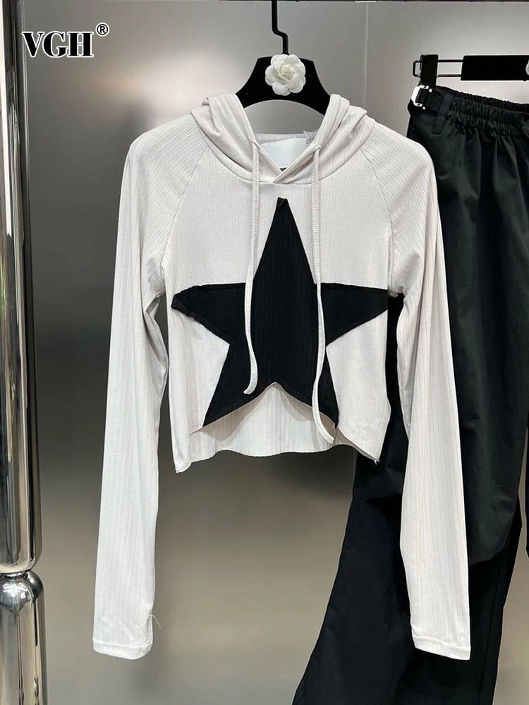 VGH Hit Color Hooded Minimalist Sweatshirt For Women Round Neck Long Sleeve Irregular Hem Casual Loose Sweatshirts Female Style
VGH Hit Color Hooded Minimalist Sweatshirt For Women Round Neck Long Sleeve Irregular Hem Casual Loose Sweatshirts Female Style