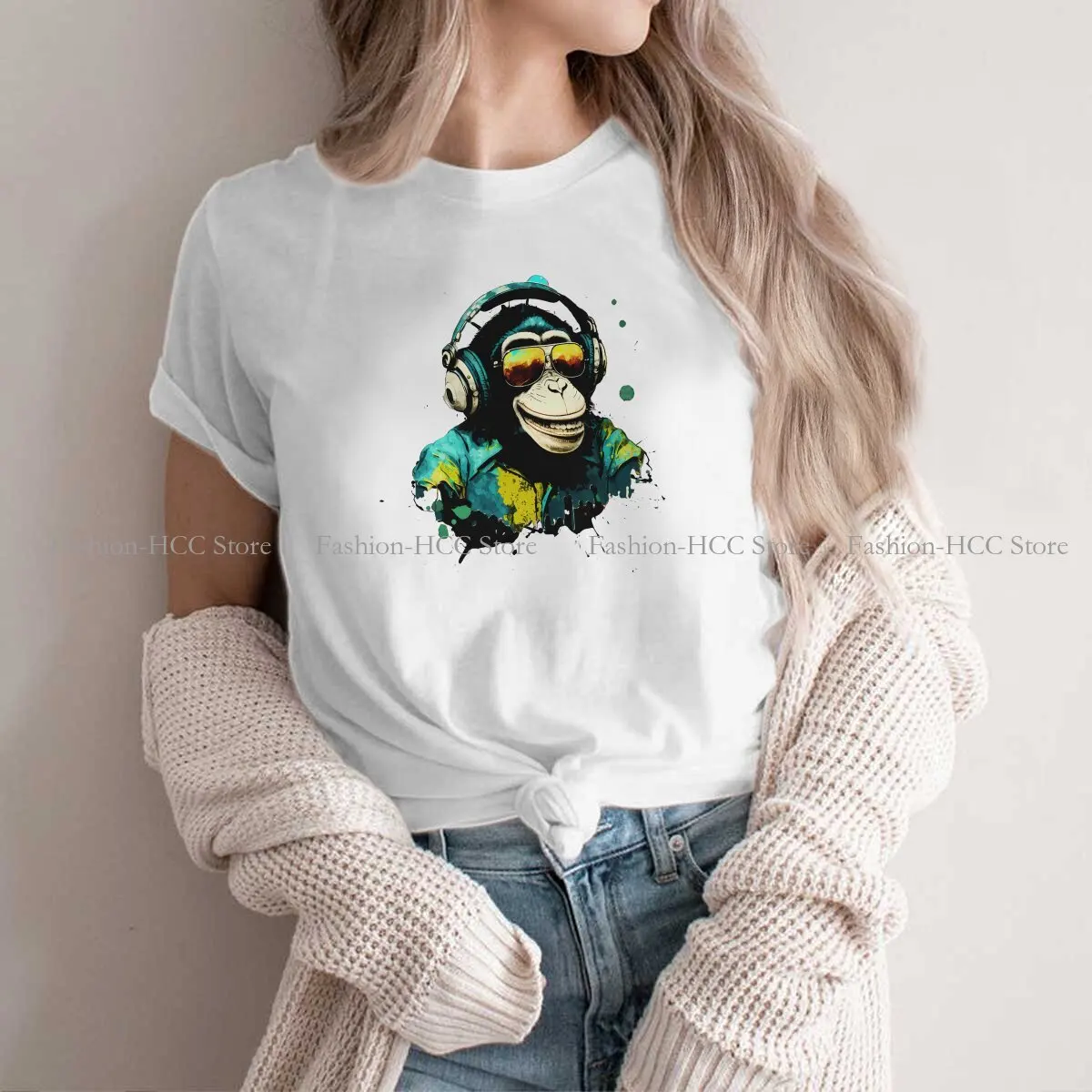 Monkey Business Polyester TShirts Graffiti Dj Print Women's T Shirt New Trend Tops
Monkey Business Polyester TShirts Graffiti Dj Print Women's T Shirt New Trend Tops