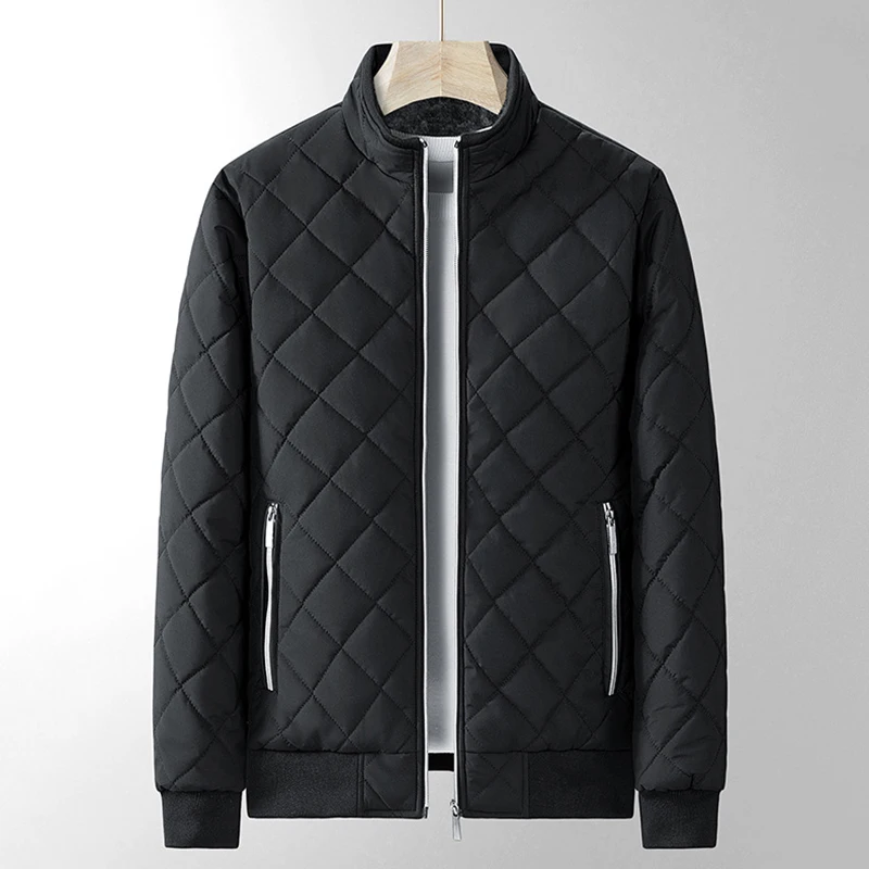 New Brand New Slim Fit Coat Autumn Winter Bomber Jacket Men Diamond Pattern Fleece Lined Casual Jacket Men Fashion Clothing
New Brand New Slim Fit Coat Autumn Winter Bomber Jacket Men Diamond Pattern Fleece Lined Casual Jacket Men Fashion Clothing