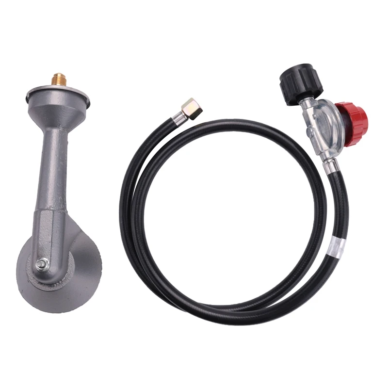 

4FT Propane Regulator Hose And Burner Head With Adjustable High Pressure Propane Regulator With Hose And Brass Fitting