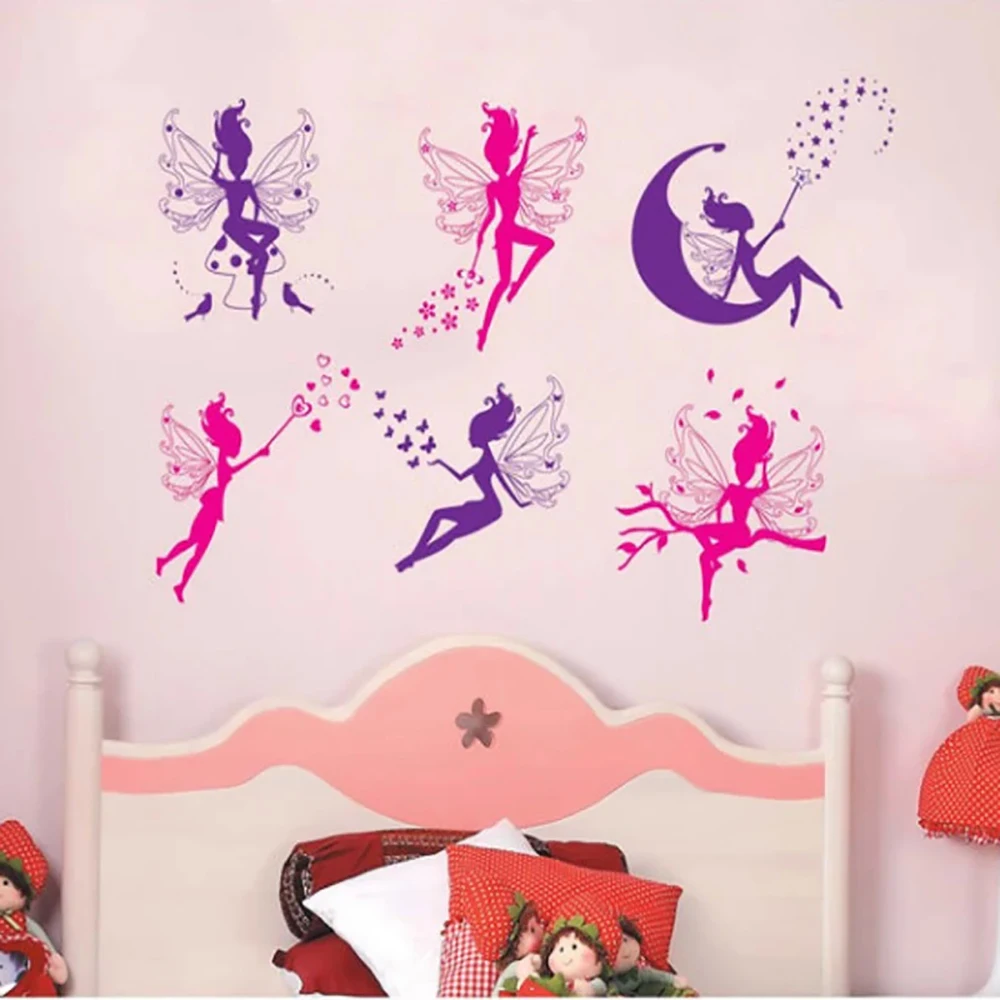 Cartoon Six Fairy Wall sticker For Boys Girls Home Room Decor DIY Art Background Decals Decor Cute Elf Stickers
Cartoon Six Fairy Wall sticker For Boys Girls Home Room Decor DIY Art Background Decals Decor Cute Elf Stickers