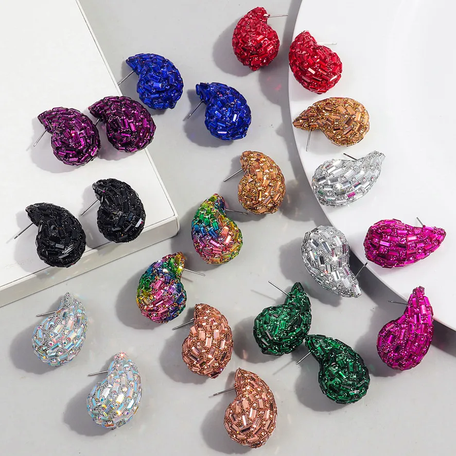 New Colorful Crystal 34mm Chunky Dome Earrings Dupes for Women Chubby Water Drop Earring Hoops Fine Wedding Jewelry Lightweight
New Colorful Crystal 34mm Chunky Dome Earrings Dupes for Women Chubby Water Drop Earring Hoops Fine Wedding Jewelry Lightweight