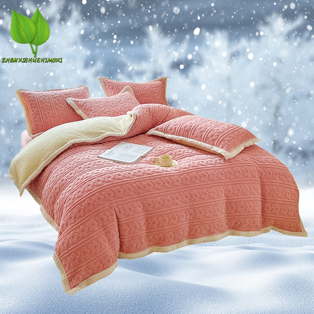 Winter Warm Pink Rabbit Velvet Duvet Cover Soft Comforter Thickened Cover Solid Color King Queen Size Bed Cover Home Decoration
Winter Warm Pink Rabbit Velvet Duvet Cover Soft Comforter Thickened Cover Solid Color King Queen Size Bed Cover Home Decoration