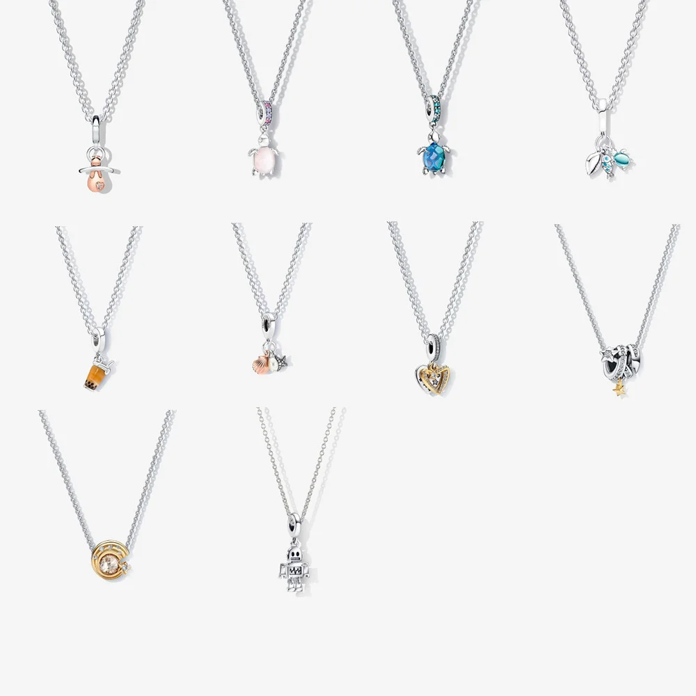 925 Original Sterling Silver Azure Silver Turtle Necklace Set For Womens DIY Hanging Animal Charm Jewelry
925 Original Sterling Silver Azure Silver Turtle Necklace Set For Womens DIY Hanging Animal Charm Jewelry