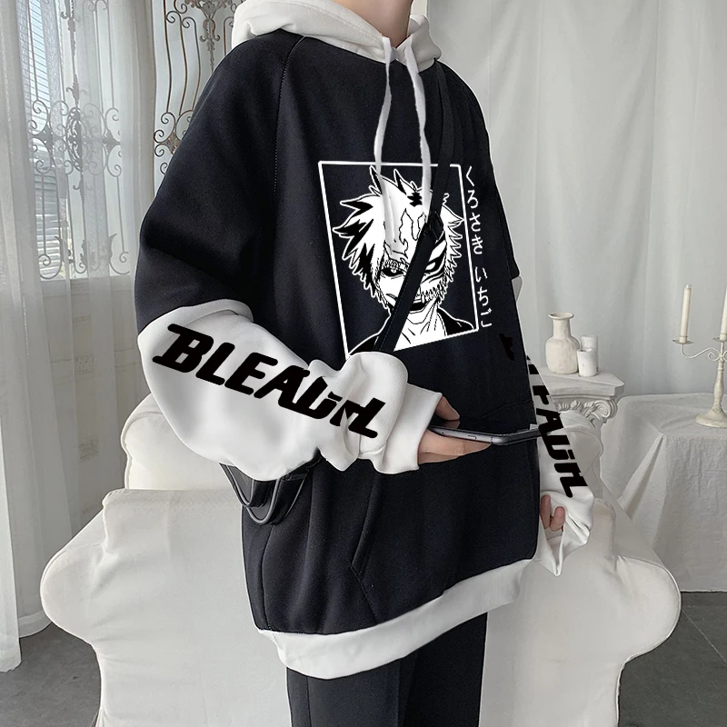 Japanese Anime Bleach Kurosaki Ichigo Hoodie Casual Sweatshirts Women Long Sleeve Harajuku Boys Dark Patchwork Hoodie
Japanese Anime Bleach Kurosaki Ichigo Hoodie Casual Sweatshirts Women Long Sleeve Harajuku Boys Dark Patchwork Hoodie