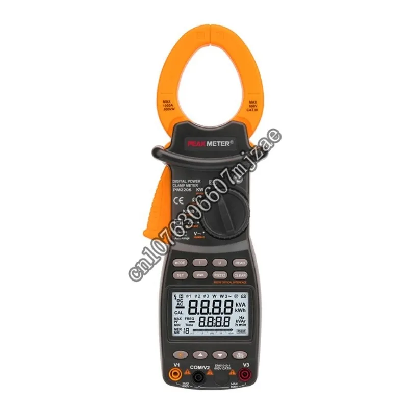 MS2205 Three-phase Digital Power Factor Clamp Meter Multifunction Harmonic Power Tester With Test Probes
MS2205 Three-phase Digital Power Factor Clamp Meter Multifunction Harmonic Power Tester With Test Probes