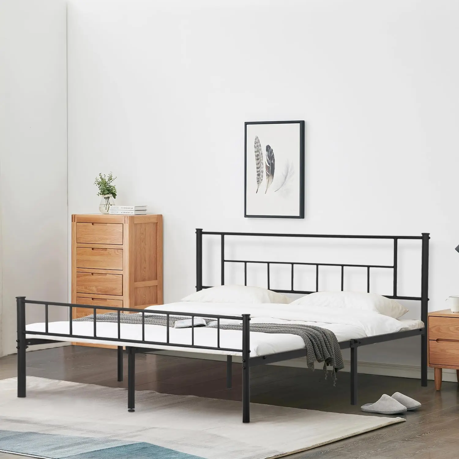 High Metal Platform Bed Frame with Headboard Maximum Storage Space Under The Heavy Duty Bed Frame No Box Spring Needed
High Metal Platform Bed Frame with Headboard Maximum Storage Space Under The Heavy Duty Bed Frame No Box Spring Needed
