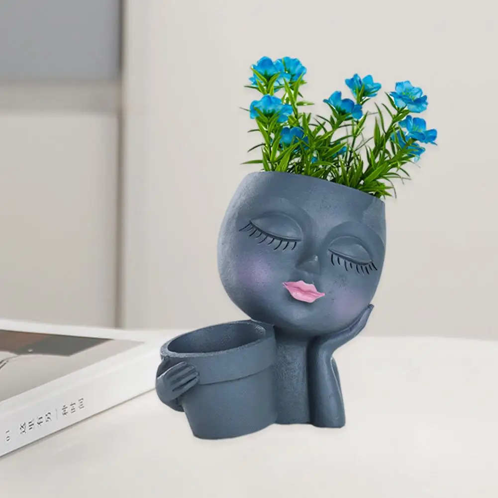 Flower Holder Reusable Face Shape Stable Construction Face Flower Pot Head Planter Pot Garden Supplies
Flower Holder Reusable Face Shape Stable Construction Face Flower Pot Head Planter Pot Garden Supplies