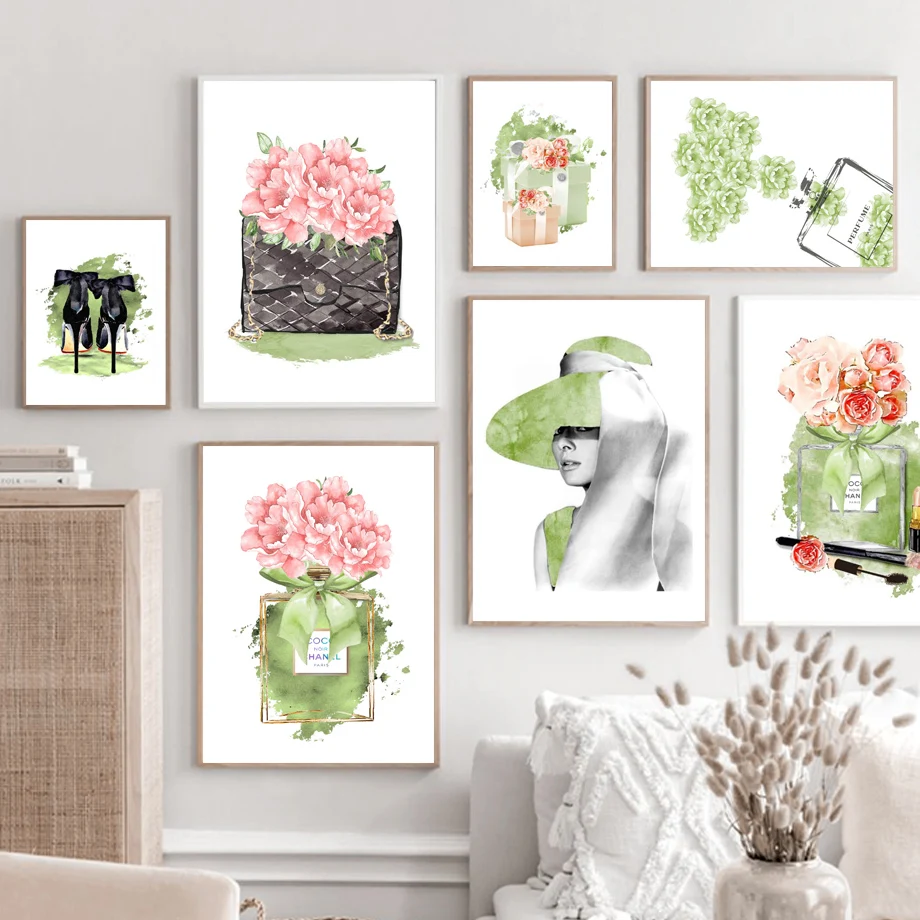 Paris Perfume Nordic Posters Prints Bottle Flower Handbag Girl Fashion Art Canvas Painting Wall Pictures for Living Room Decor
Paris Perfume Nordic Posters Prints Bottle Flower Handbag Girl Fashion Art Canvas Painting Wall Pictures for Living Room Decor