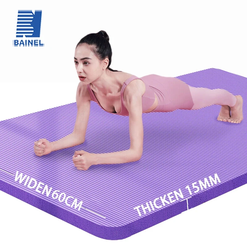

NBR 15 мм толстый коврик для йоги, противоскользящее одеяло, домашний тренажерный зал, спорт, здоровье, потеря веса, фитнес-коврики, коврик для упражнений для женщин