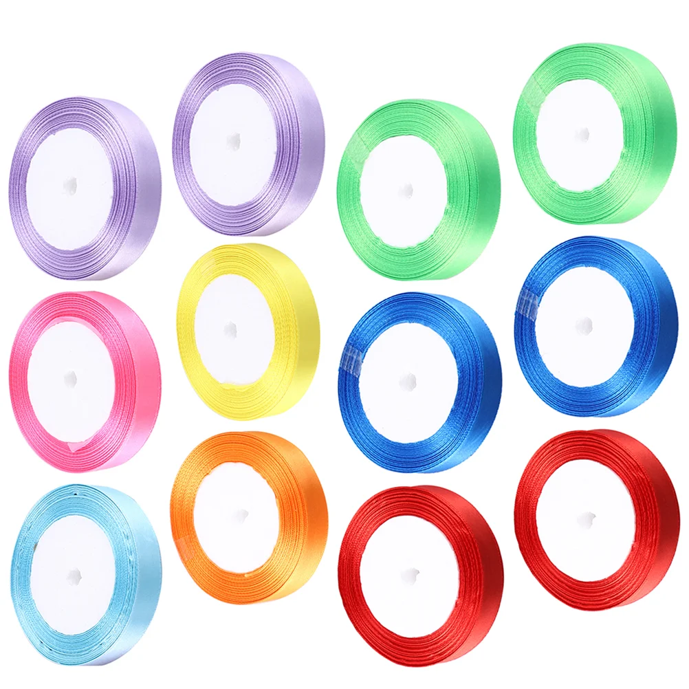 of Ribbons Solid Color Ribbons Decorative Wrapping Ribbon DIY Accessory for Package
of Ribbons Solid Color Ribbons Decorative Wrapping Ribbon DIY Accessory for Package