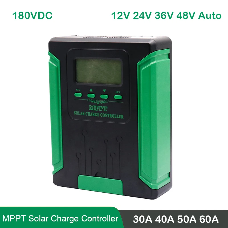 

60A 50A 40A MPPT Solar Panel Charge Controller PV Regualtor 180VDC For 12V 24V 36V 48V Lithium, LiFePo4, Lead-Acid, Gel Battery