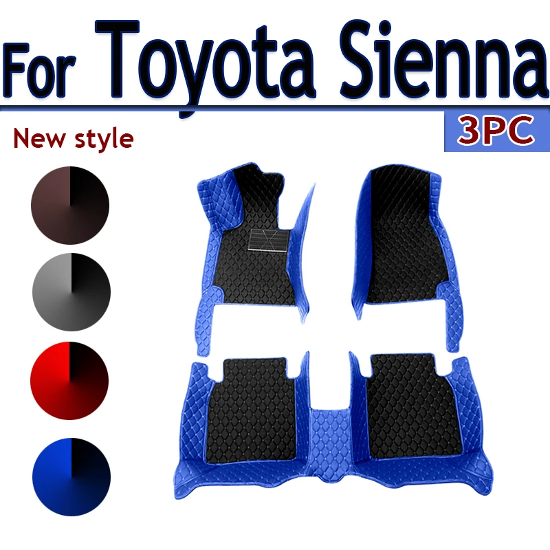 

Car Floor Mats For Toyota Sienna（Seven Seats）2005 2006 2007 2008 Custom Auto Foot Pads Automobile Carpet Cover accessories