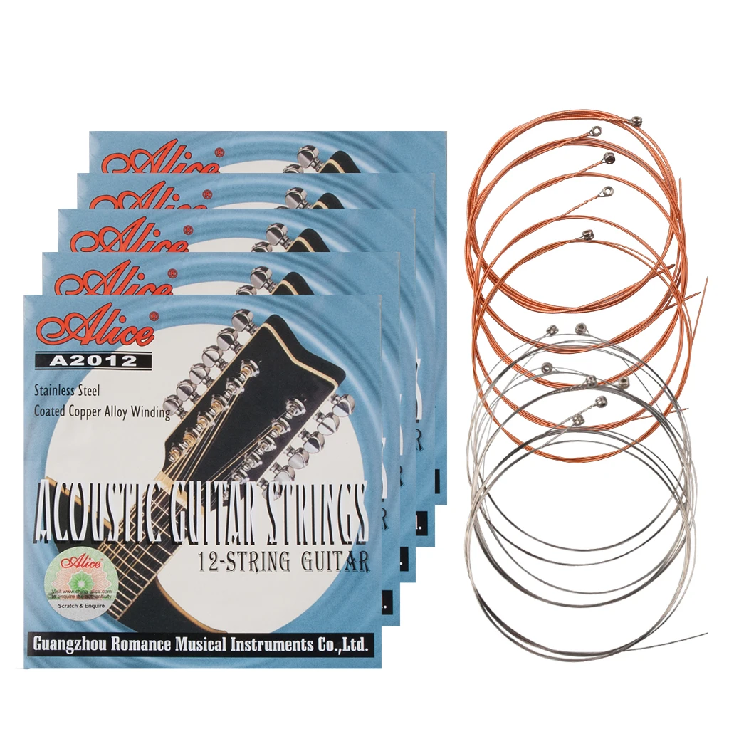 5 Packs Alice Guitar Strings A2012 12-String Guitar Strings Copper Alloy Wound For 12-String Guitar Guitarra Gitar Accessories
5 Packs Alice Guitar Strings A2012 12-String Guitar Strings Copper Alloy Wound For 12-String Guitar Guitarra Gitar Accessories