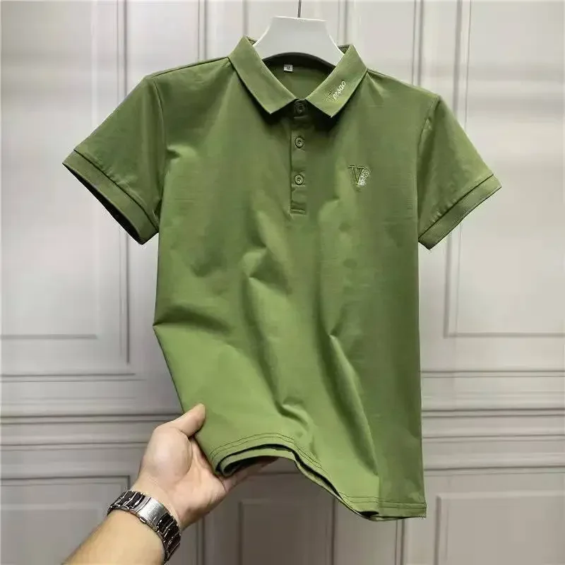 Top Embroidery Streetwear 5xl Man with Collar Tee Shirts Slim Fit Clothing Green Polo T Shirt for Men Quick-drying Cotton Basic
Top Embroidery Streetwear 5xl Man with Collar Tee Shirts Slim Fit Clothing Green Polo T Shirt for Men Quick-drying Cotton Basic