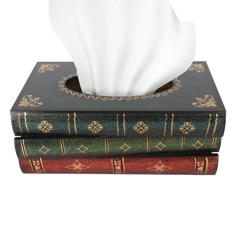 Antique Book Tissue Holder Retro European Style Wooden Organizer For Napkin Decors Tissue Organizing Products For Dining Room
Antique Book Tissue Holder Retro European Style Wooden Organizer For Napkin Decors Tissue Organizing Products For Dining Room