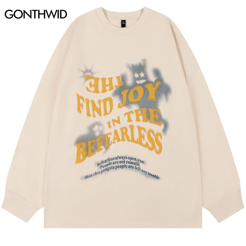 Hip Hop T-Shirt Streetwear Harajuku Devil Ghost Letter Graphic Print Oversized Tshirt 2023 Men Long Sleeve Loose Cotton Shirts
Hip Hop T-Shirt Streetwear Harajuku Devil Ghost Letter Graphic Print Oversized Tshirt 2023 Men Long Sleeve Loose Cotton Shirts