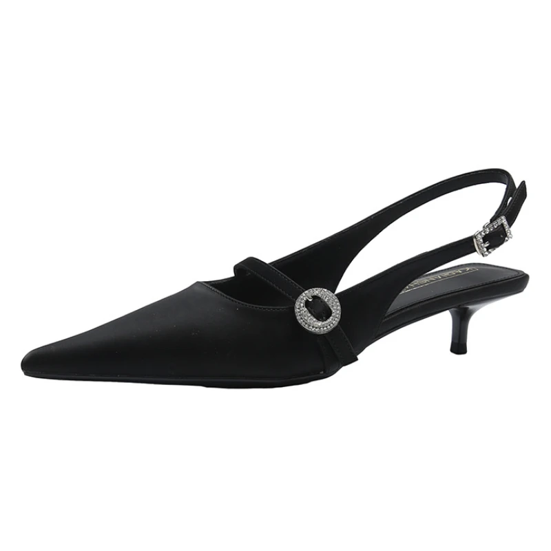 Luxury Rhinestone Buckle Women Sandals Fashion Pointed Toe Back Strap Slide Sandals Simple Comfortable Soft Leather Dress Shoes 30 S2e6465cfc0b345d9896ff7d43f58f3b87