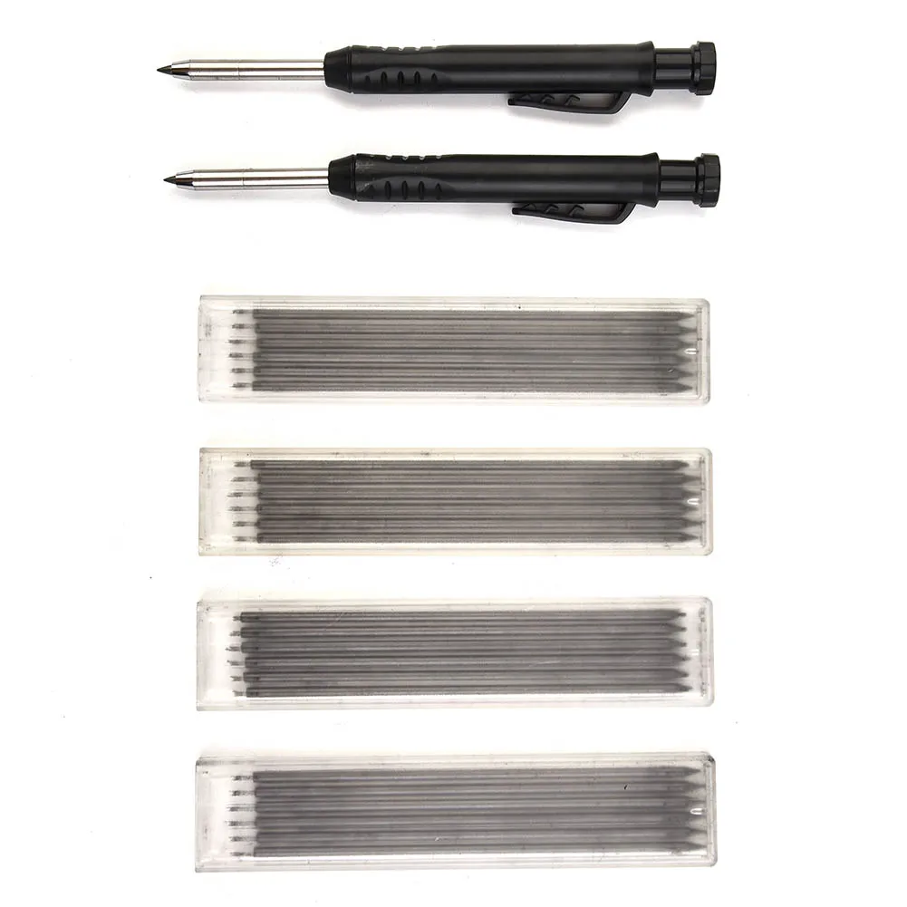 Carpenter Pencils With-Black Refill Leads And Built-in Sharpener For Deep Hole Mechanical Woodworking Tools Marker Marking Pen
Carpenter Pencils With-Black Refill Leads And Built-in Sharpener For Deep Hole Mechanical Woodworking Tools Marker Marking Pen
