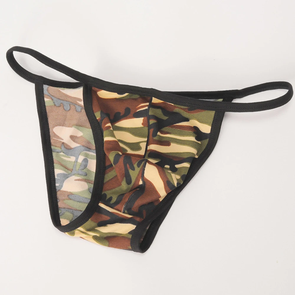 Men's Sexy Elastic Camouflage Pouch Briefs T-back Panties Male Breathable Underpants Low Waist Underwear Male Printed Knickers
Men's Sexy Elastic Camouflage Pouch Briefs T-back Panties Male Breathable Underpants Low Waist Underwear Male Printed Knickers