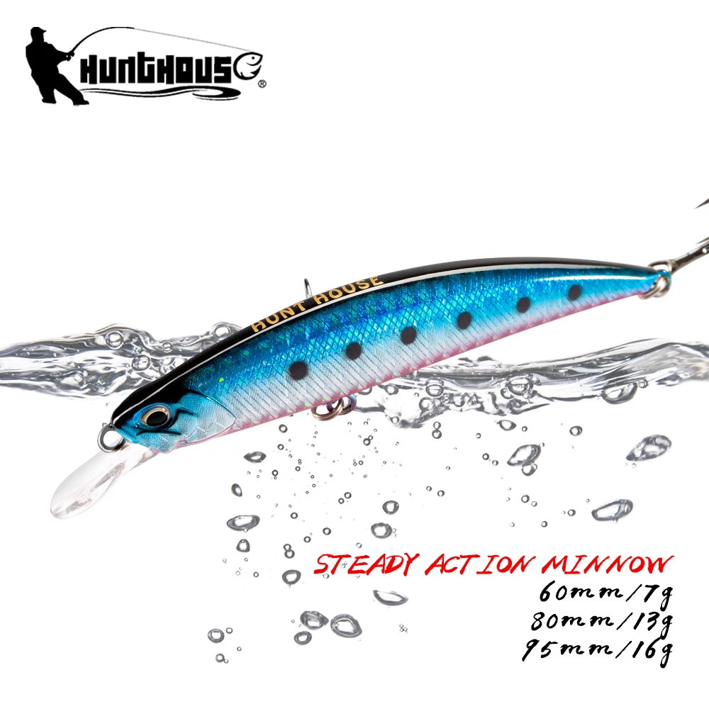 Hunthouse Minnow Fishing Lure Wobblers Sinking Hard Bait Jerkbait Slow Trout For Pike 60mm 80mm 95mm Sea Saltwater Fishig Tackle
Hunthouse Minnow Fishing Lure Wobblers Sinking Hard Bait Jerkbait Slow Trout For Pike 60mm 80mm 95mm Sea Saltwater Fishig Tackle