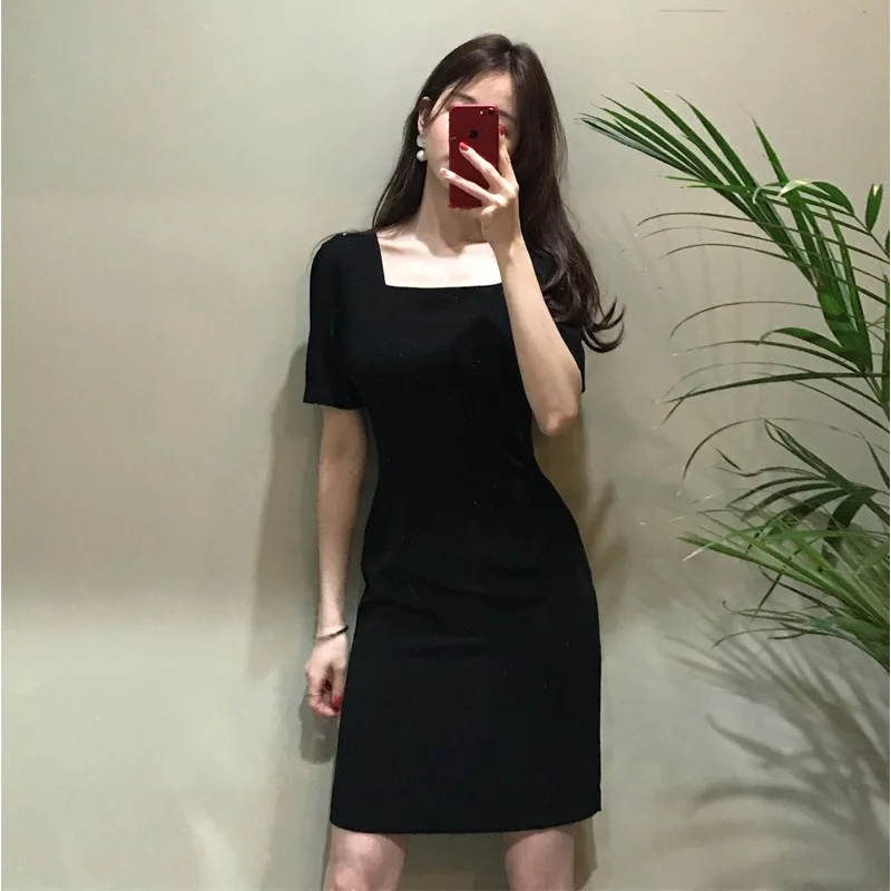 Large Size Fat Girl Vintage Dresses Square Collar Elastic Cotton Black Straight Dress Women 2021 Elegant Slim Waist Party Dress
Large Size Fat Girl Vintage Dresses Square Collar Elastic Cotton Black Straight Dress Women 2021 Elegant Slim Waist Party Dress