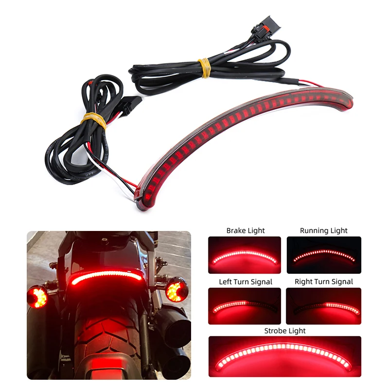 Motorcycle LED Rear Fender Tail Light Turn Signal Running Brake Taillight For Harley Softail Fat Bob FXFBS 114 FXFB 107 2018-Up
Motorcycle LED Rear Fender Tail Light Turn Signal Running Brake Taillight For Harley Softail Fat Bob FXFBS 114 FXFB 107 2018-Up
