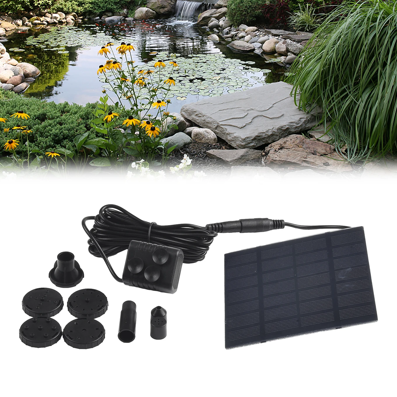 Solar Fountain Pump 7V Brushless Motor Solar Powered Water Pump With 6Nozzles Solar Powered Pump For Bird Bath Pond Garden
Solar Fountain Pump 7V Brushless Motor Solar Powered Water Pump With 6Nozzles Solar Powered Pump For Bird Bath Pond Garden