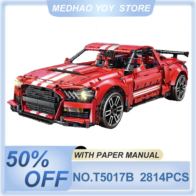 

TGL T5017B MOC Technical Super Sports Car Scale 1:10 Model Building Blocks Bricks Puzzle Toy Christmas Gifts For Kids