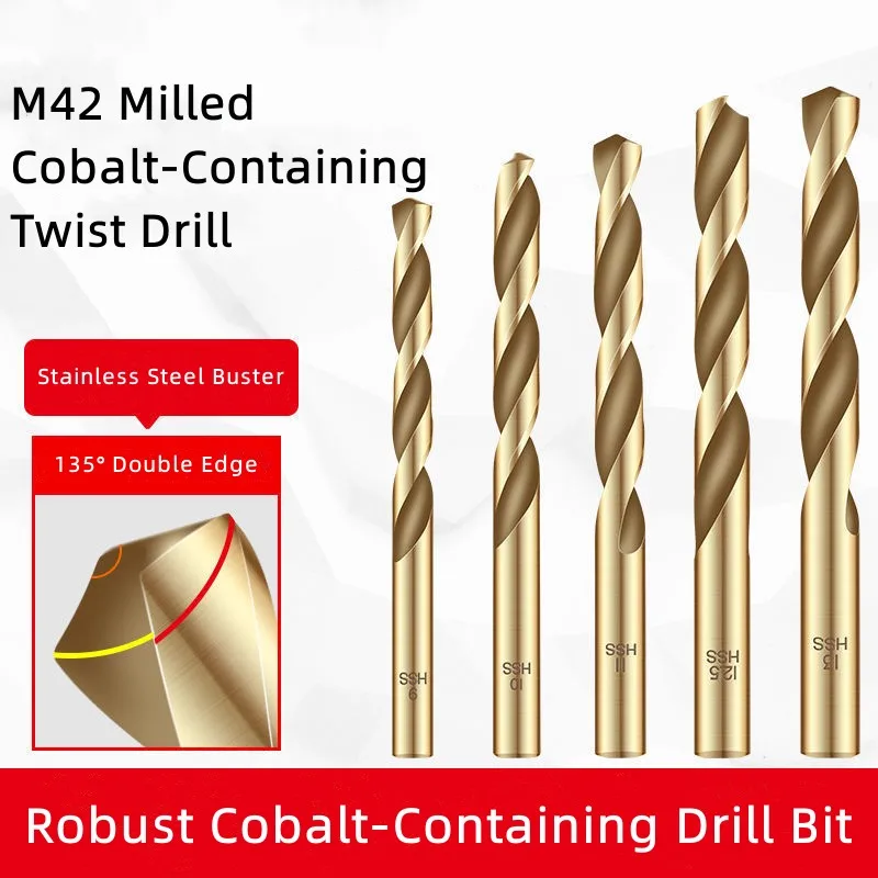 M43 Cobalt Twist Drill Bit Straight Shank High Speed Steel Hole Saw for Stainless Steel Aluminum Wood Plactic Metal Drills
M43 Cobalt Twist Drill Bit Straight Shank High Speed Steel Hole Saw for Stainless Steel Aluminum Wood Plactic Metal Drills