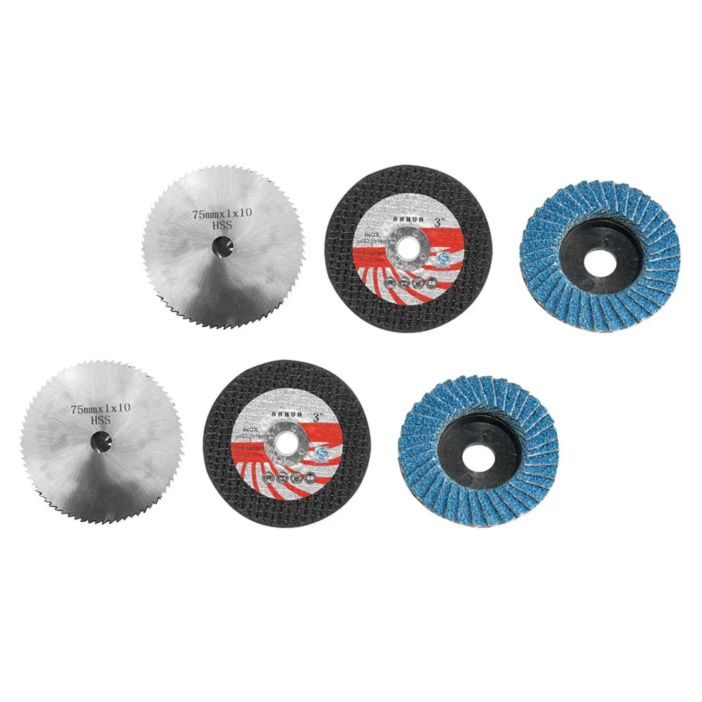 Polishing Discs HSS Saw Blades 10mm Bore 6pcs/Set 75mm Angle Grinder Cutting Polishing Disc High Cutting Efficient
Polishing Discs HSS Saw Blades 10mm Bore 6pcs/Set 75mm Angle Grinder Cutting Polishing Disc High Cutting Efficient