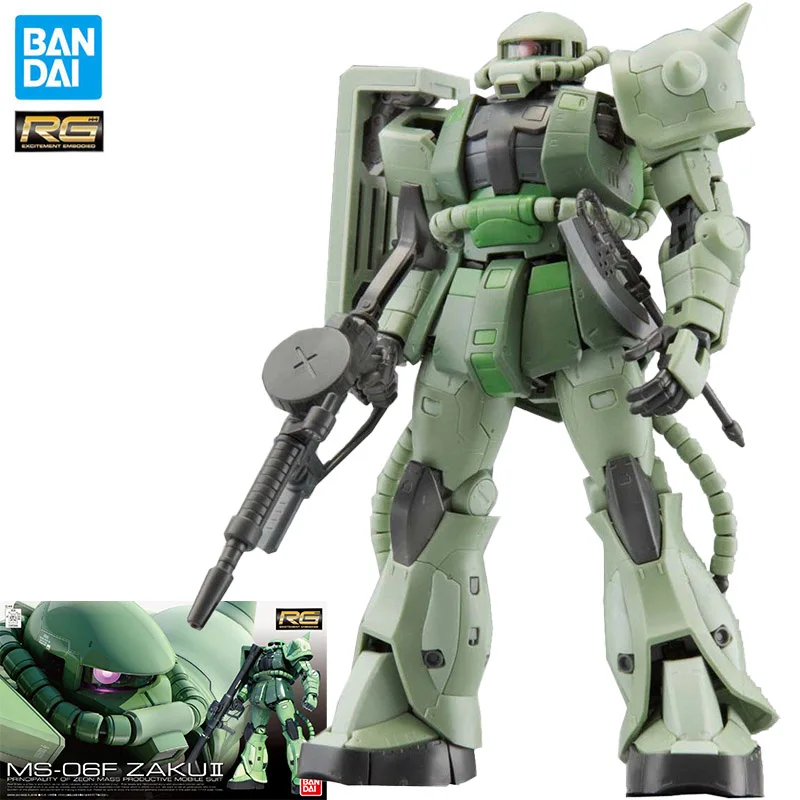 

In Stock Original Bandai RG 1/144 MS-06F Zaku II GUNDAM Assembly Model Anime Figure Action Figures Doll Mobile Suit Gundam