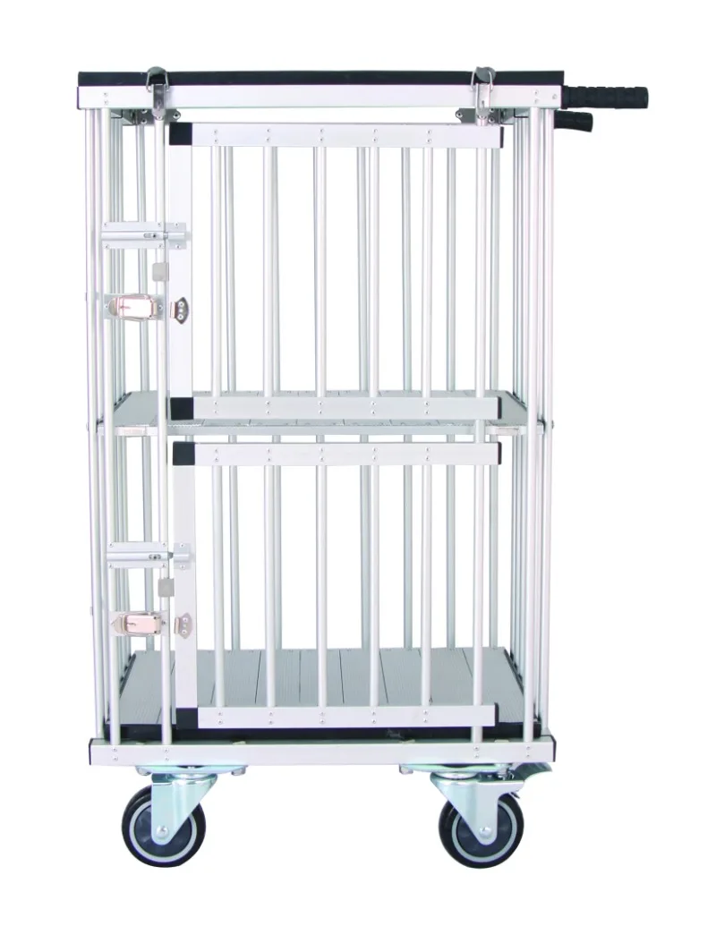 Small Portable Dog Show Trolley Aluminum Cage Pet Carrier with Wheels for Cats and Dogs Animals
Small Portable Dog Show Trolley Aluminum Cage Pet Carrier with Wheels for Cats and Dogs Animals