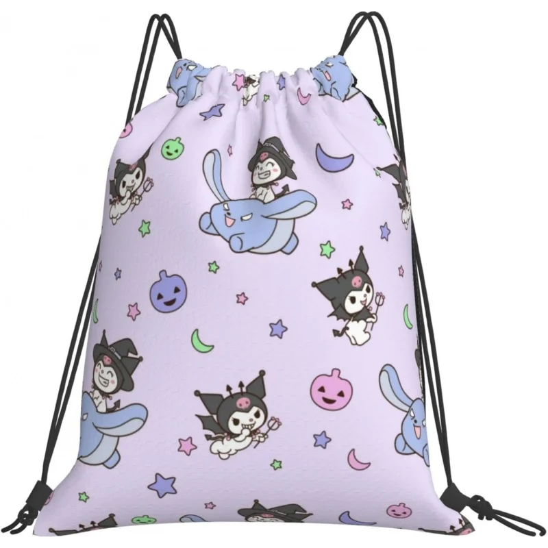 

Purple Anime Cute Drawstring Backpack Bag for Women Beach String Cinch Sack fit Shopping Sports Yoga Swimming Camping