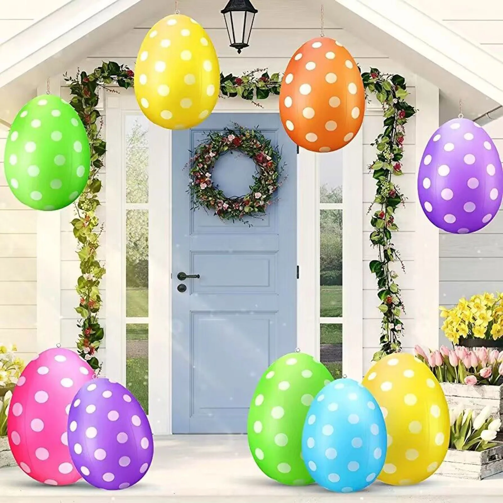 16Inch Giant Egg Easter PVC Thick Walled Balloon with Lifting Ring Inflatable Outside Ornament Outdoor Garden Pendant Decoration
16Inch Giant Egg Easter PVC Thick Walled Balloon with Lifting Ring Inflatable Outside Ornament Outdoor Garden Pendant Decoration