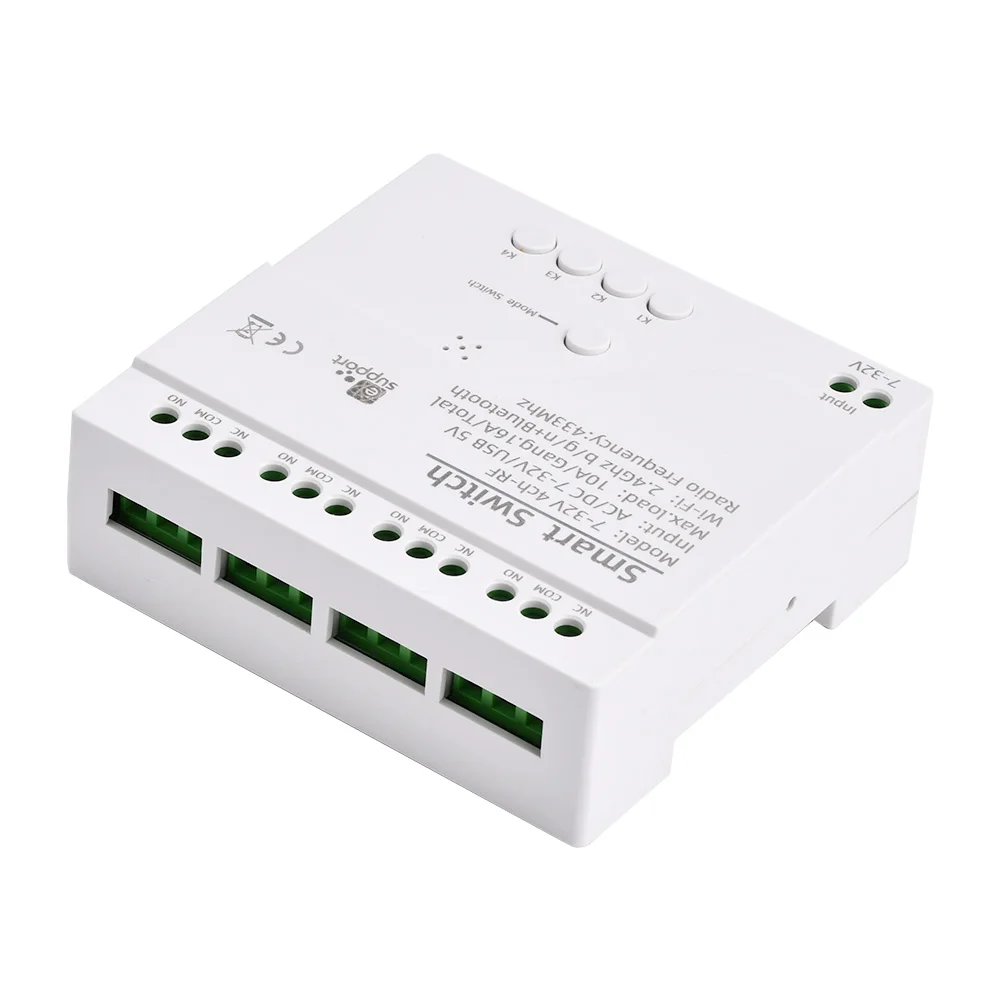1/4 way 10A 12V Wifi Relay Module DC5V DC12V for eWeLink APP Remote Control Self-lock Wireless Delay Relay 5VUSB Interface
1/4 way 10A 12V Wifi Relay Module DC5V DC12V for eWeLink APP Remote Control Self-lock Wireless Delay Relay 5VUSB Interface