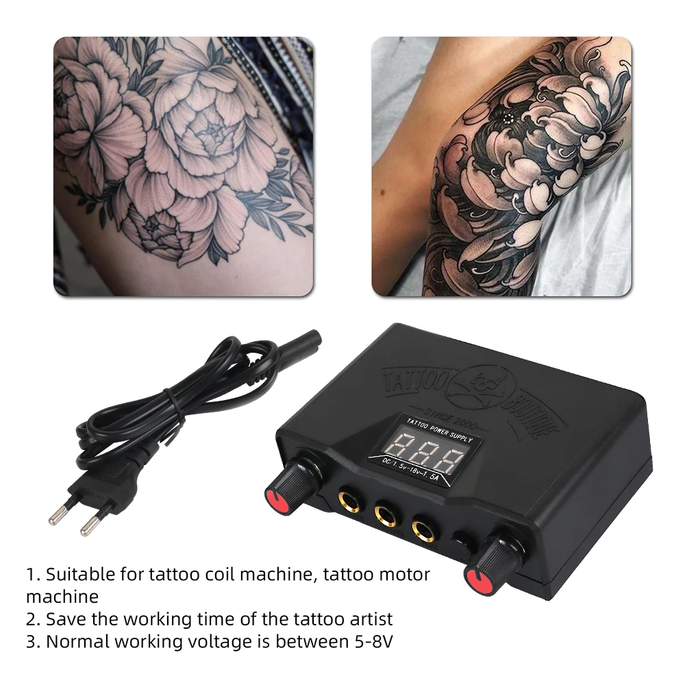 Tattoo Power Supply LCD Digital Dual Mode Skull with Cable Liner Shading Foggy For Rotary Machine Tattoo Accessories Body Art
Tattoo Power Supply LCD Digital Dual Mode Skull with Cable Liner Shading Foggy For Rotary Machine Tattoo Accessories Body Art