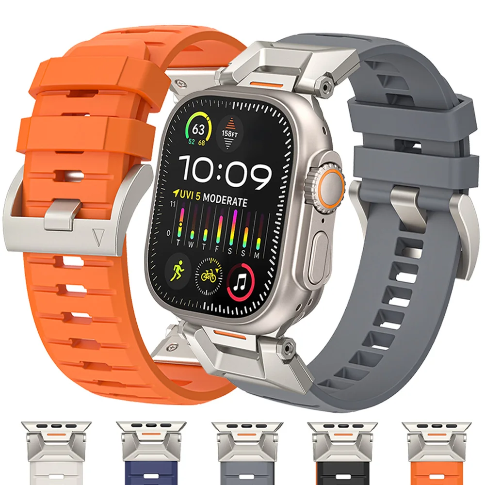 Ремешок спортивный для Apple Watch Ultra 2 49 мм 45 мм, роскошный браслет из флюорубра для IWatch Series 9 8 7 6 SE 5 4 3 44 42 мм
Ремешок спортивный для Apple Watch Ultra 2 49 мм 45 мм, роскошный браслет из флюорубра для IWatch Series 9 8 7 6 SE 5 4 3 44 42 мм