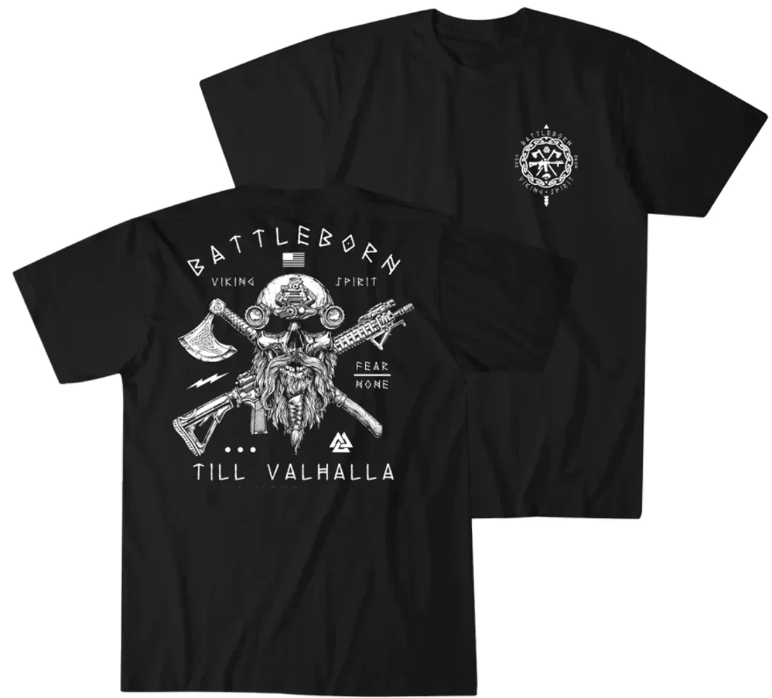 Valhalla Warrior Spirit Battle born military infantry tactical T-shirt crewneck short-sleeved casual men's and women's tops
Valhalla Warrior Spirit Battle born military infantry tactical T-shirt crewneck short-sleeved casual men's and women's tops