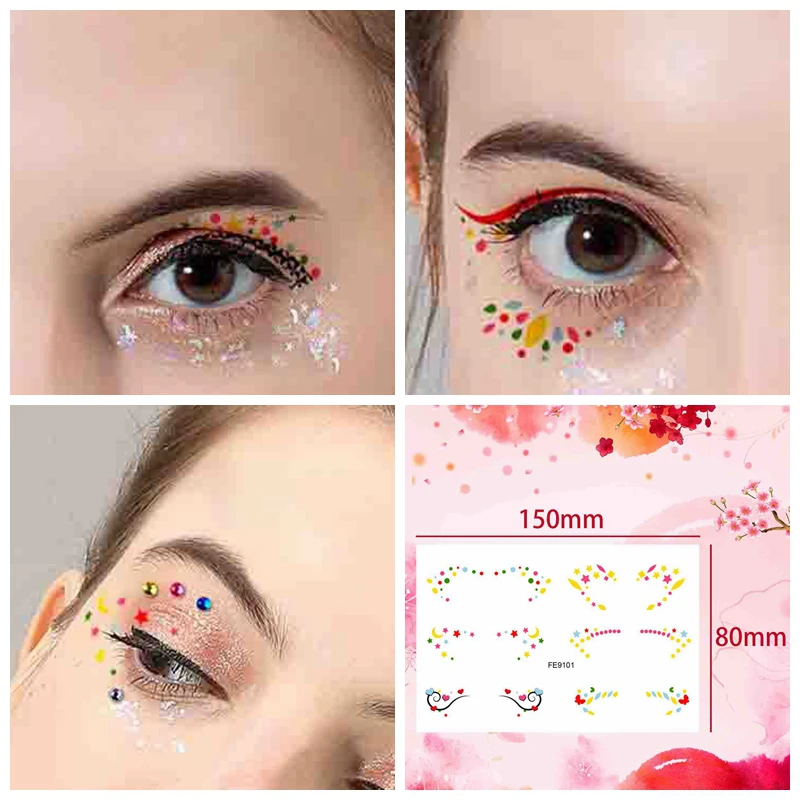 Waterproof Temporary Face Sticker Tattoo Facce Adhesive Sticker Eye Decals Party Halloween Face Stickers 
Waterproof Temporary Face Sticker Tattoo Facce Adhesive Sticker Eye Decals Party Halloween Face Stickers