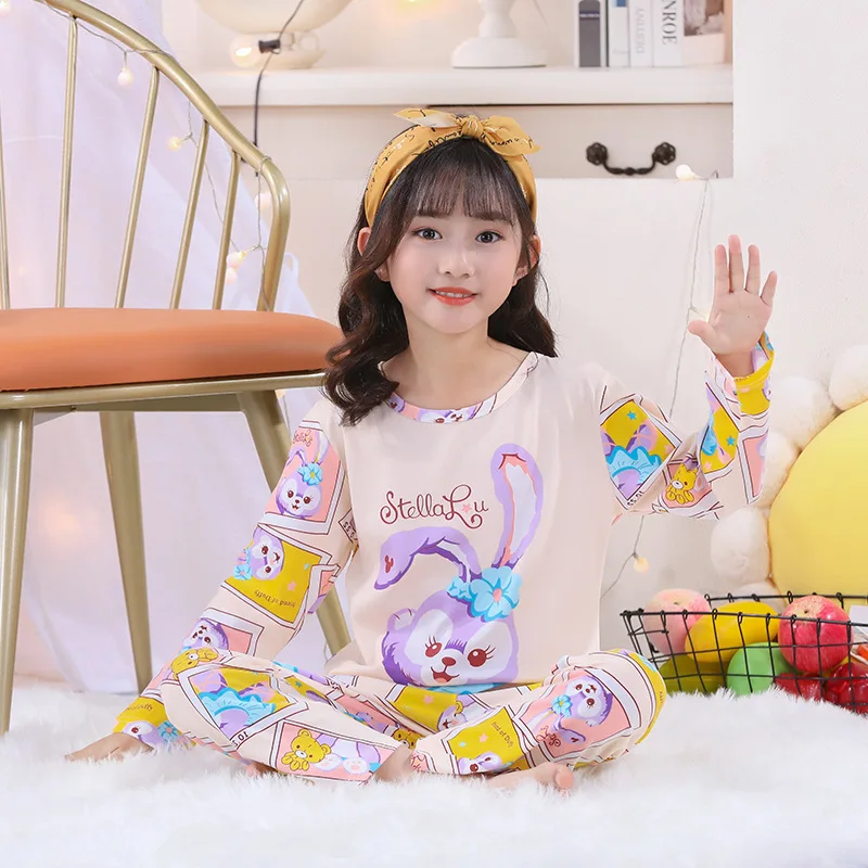 

Children's Pajama Set, Spring and Autumn New Girl's Home Clothing, Two-piece Air-conditioned Suit