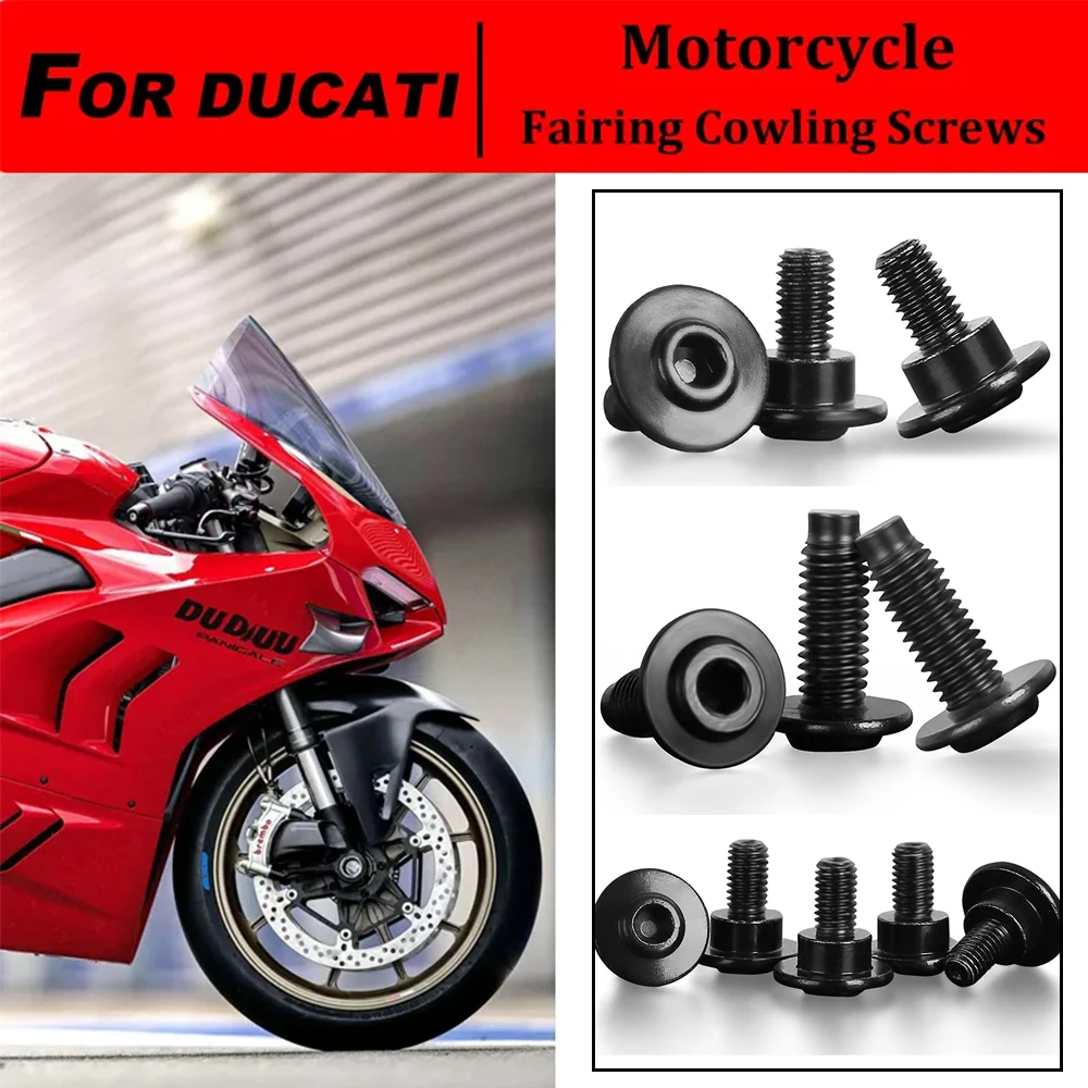 

Motorcycle Accessories for Ducati Panigale 848 1098 1198 899 959 1199 1299 V2 V4 Streetfighter Cowling Fairing Kit Screws