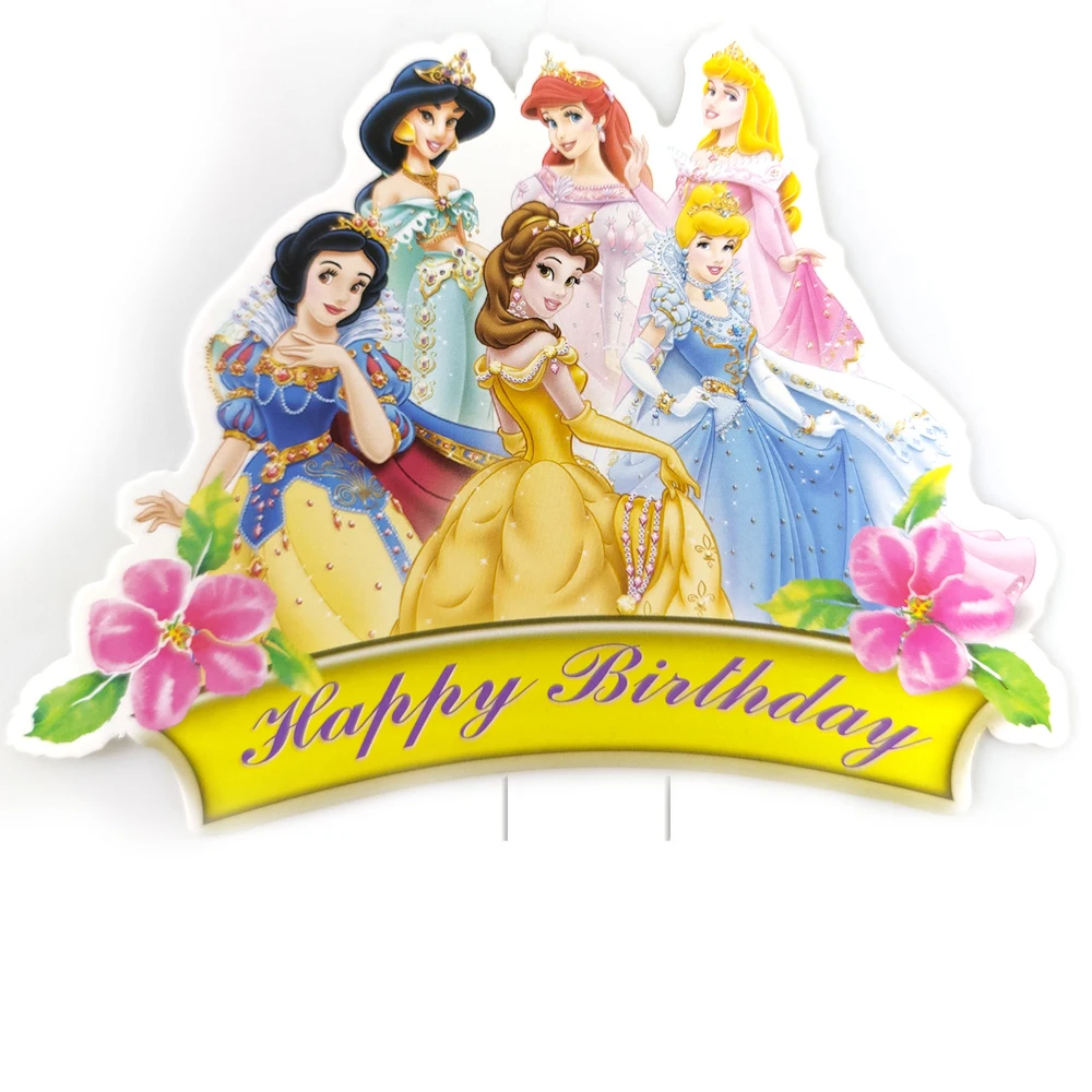 1pcs/lot Happy Birthday Events Party Baby Girls Favors Disney Princess Cake Card Wtih Sticks Decorations Cupcake Toppers
1pcs/lot Happy Birthday Events Party Baby Girls Favors Disney Princess Cake Card Wtih Sticks Decorations Cupcake Toppers