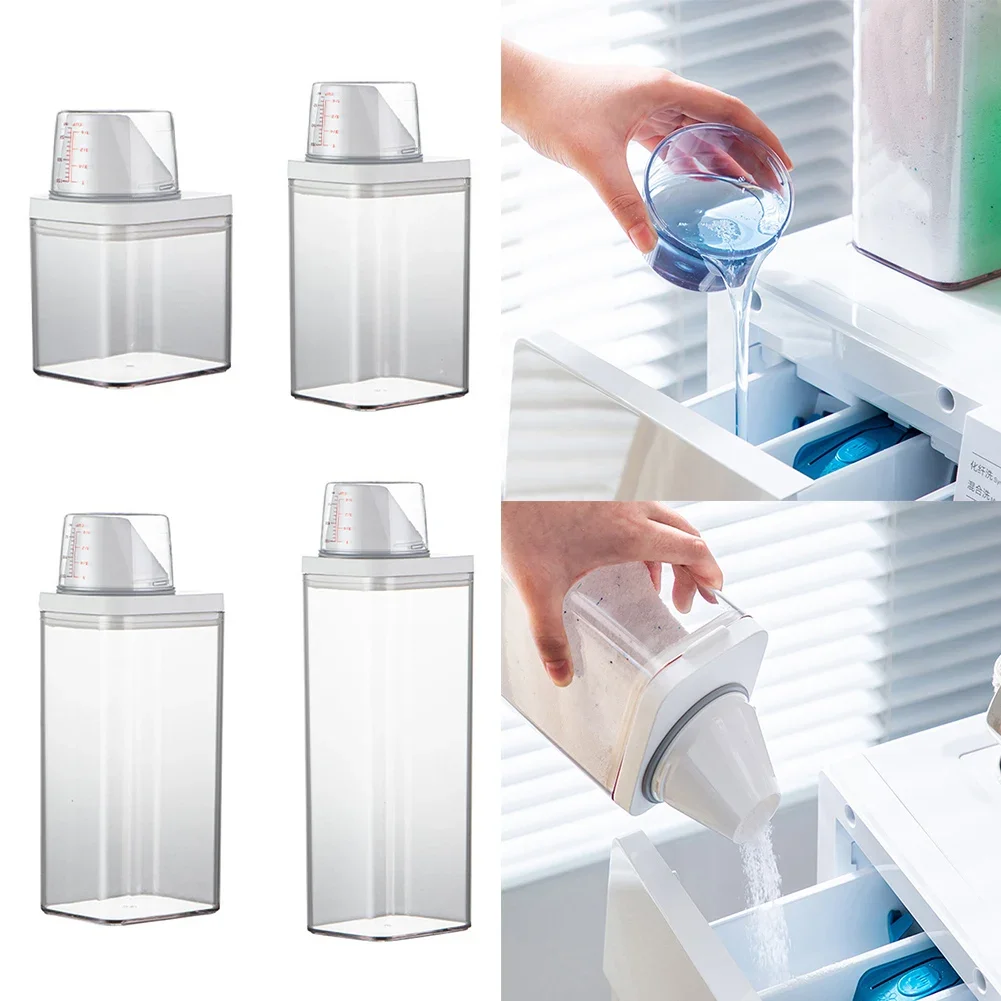Laundry Powder Storage Tank Cleaning Supplies Packaging Tank Plastic Laundry Detergent Sealing Tank With Measuring Cup
Laundry Powder Storage Tank Cleaning Supplies Packaging Tank Plastic Laundry Detergent Sealing Tank With Measuring Cup