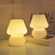 1pcs Glass Mushroom Table Lamp for Room Decor LED E27 USB Frosted / Striped 3 Colors Dimmable Vintage Night Light For Bedroom
1pcs Glass Mushroom Table Lamp for Room Decor LED E27 USB Frosted / Striped 3 Colors Dimmable Vintage Night Light For Bedroom