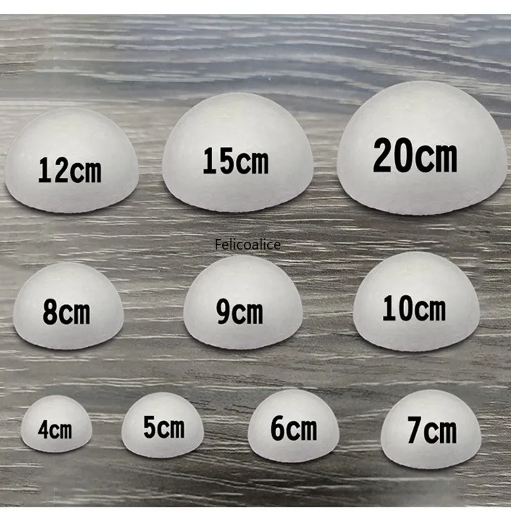 4/5/7/8/9/10/12/15/20/30cm Half Round Solid Polystyrene Styrofoam Foam Balls for DIY Christmas Kids Craft Painted
4/5/7/8/9/10/12/15/20/30cm Half Round Solid Polystyrene Styrofoam Foam Balls for DIY Christmas Kids Craft Painted