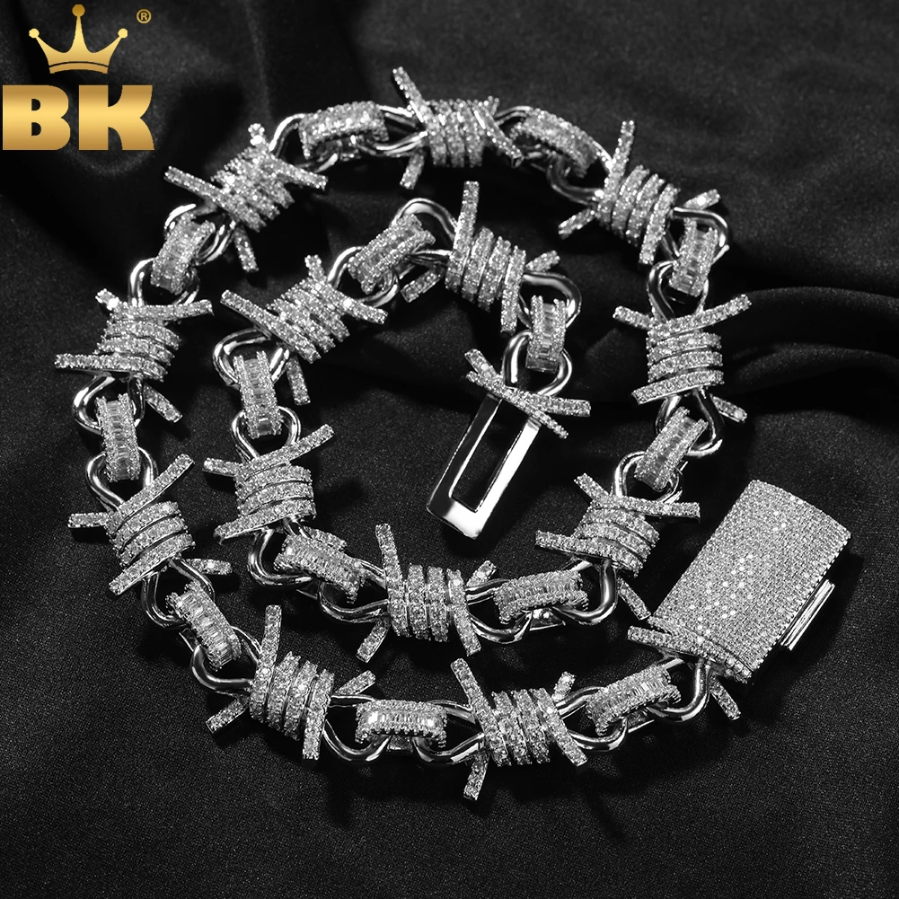 THE BLING KING Barbed Link Chain Necklace Iced Out 5A Cubic Zirconia Bracelet Charm Fashion HipHop Jewelry
THE BLING KING Barbed Link Chain Necklace Iced Out 5A Cubic Zirconia Bracelet Charm Fashion HipHop Jewelry