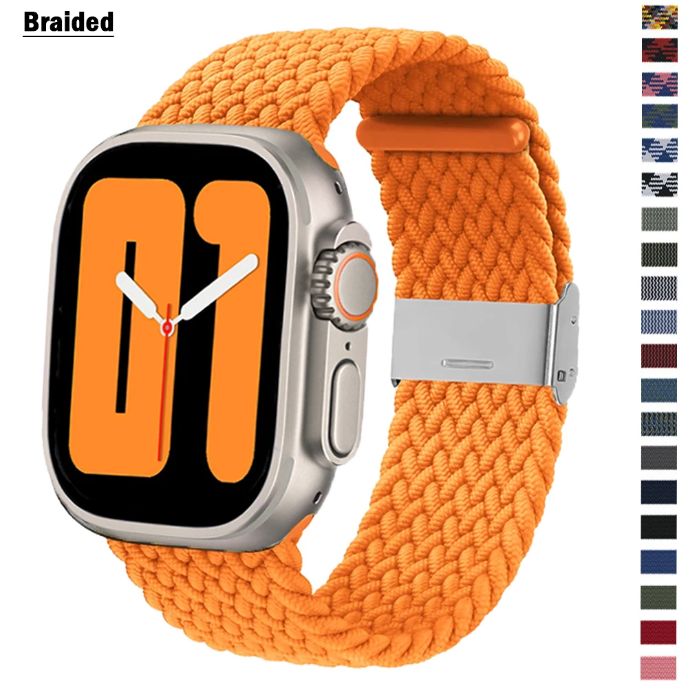 Braided Solo Loop For Apple watch band 44mm ultra-2 49mm 45mm 42-40mm-41mm Elastic bracelet iWatch series 9 8 se 6 7 5 4 3
Braided Solo Loop For Apple watch band 44mm ultra-2 49mm 45mm 42-40mm-41mm Elastic bracelet iWatch series 9 8 se 6 7 5 4 3