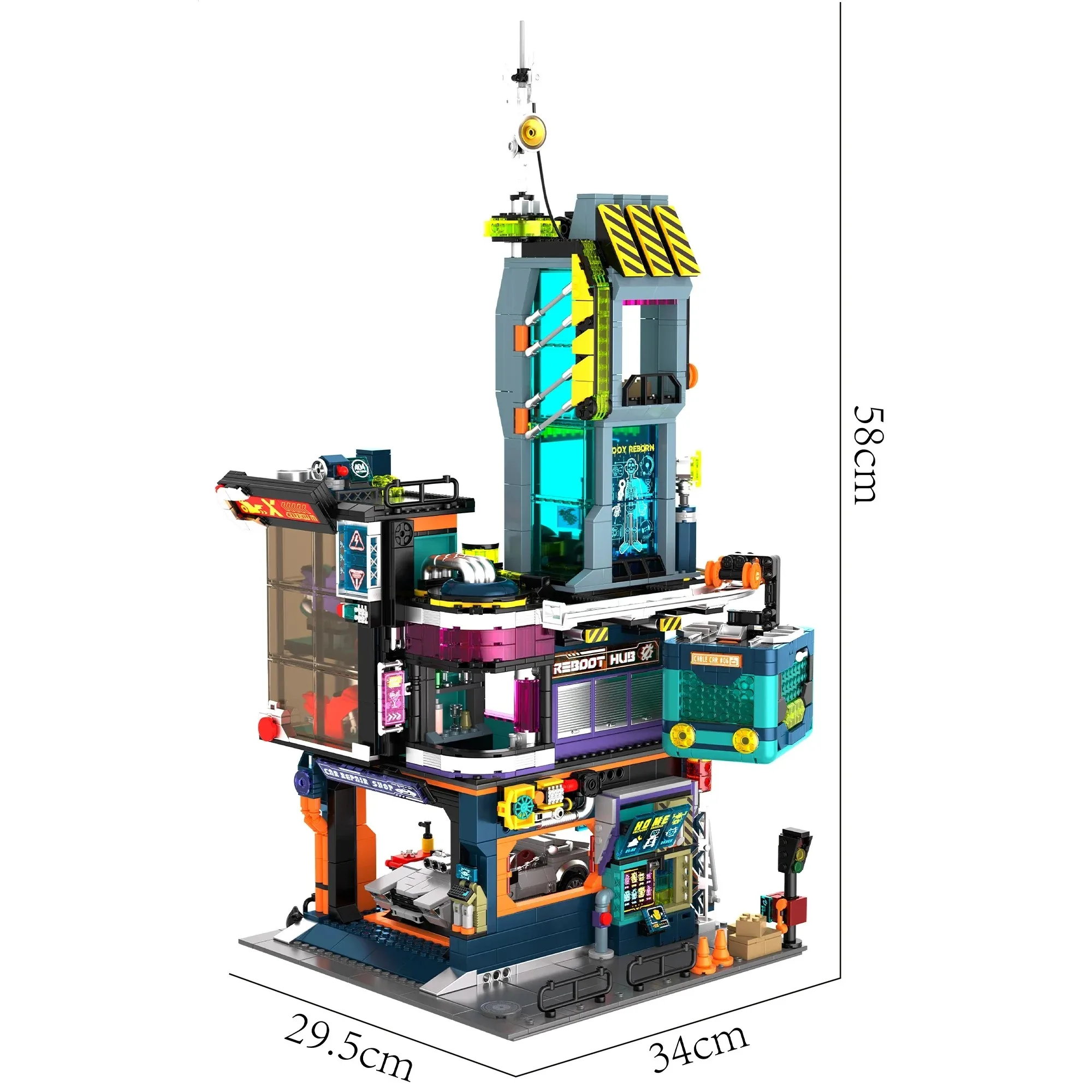 2098PCS Cyber Repair House Buildings Set,City Apartment Store Architecture Modular Building Block Assembly Model Kit,Adults Gift 2098PCS Cyber Repair House Buildings Set,City Apartment Store Architecture Modular Building Block Assembly Model Kit,Adults Gift